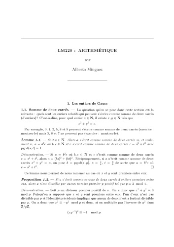 LM220: Arithmétique