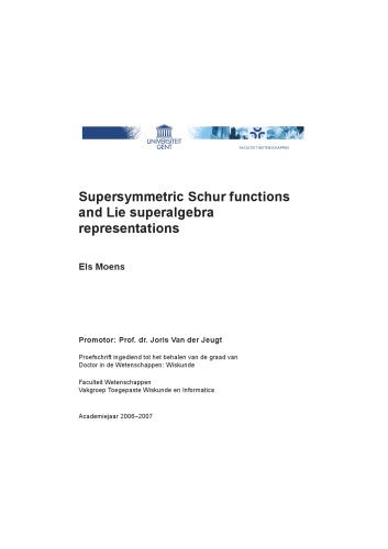 Supersymmetric Schur functions and Lie superalgebra representations