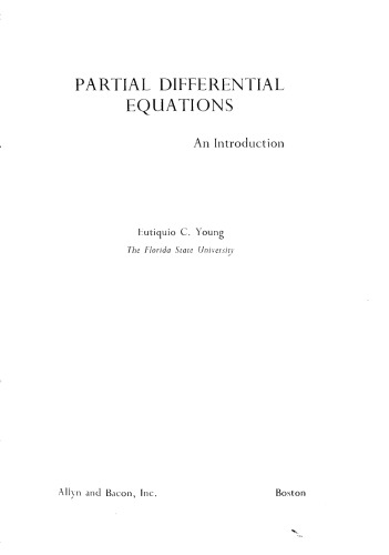 Partial differential equations;: An introduction