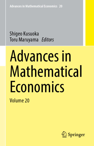 Advances in Mathematical Economics Volume 20