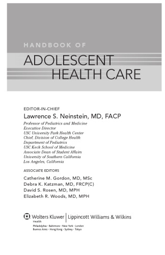 Handbook of Adolescent Health Care