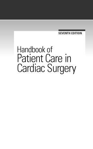 Handbook of Patient Care in Cardiac Surgery