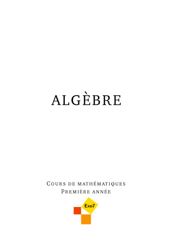 Algèbre : Cours de mathématiques - Première année