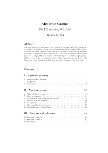 Algebraic Groups