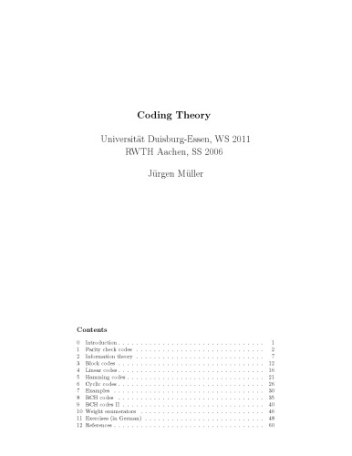 Coding Theory