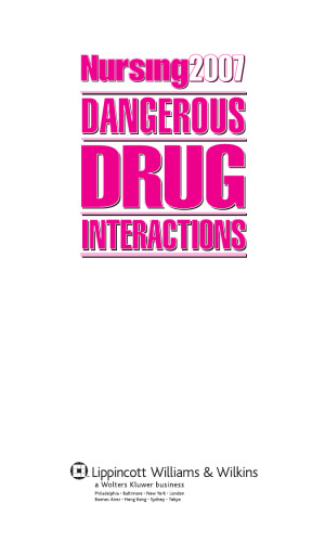 Nursing 2007 Dangerous Drug Interactions