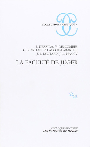 La Faculte de juger