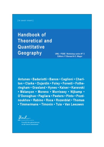 Handbook of Theoretical and Quantitative Geography