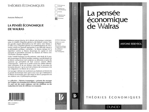 La pensée économique de Walras