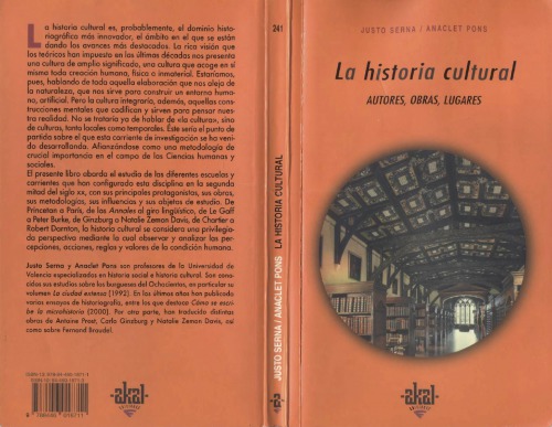 La historia cultural: autores, obras, lugares