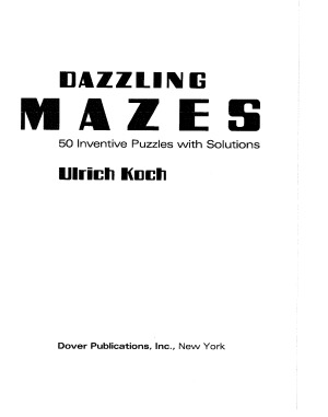 Dazzling Mazes  50 Inventive Puzzles with Solutions (Dover novelty books & popular recreations)