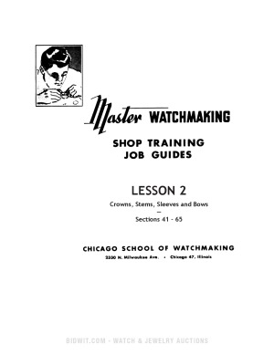 Master Watchmaking Lesson 2