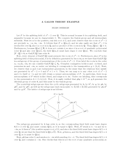 A Galois theory example