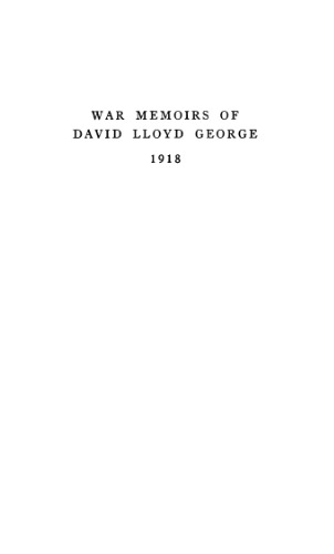 War memoirs of David Lloyd George 1914-1915