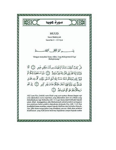 Tafsir Ibnu Katsir Juz 12 surat-huud