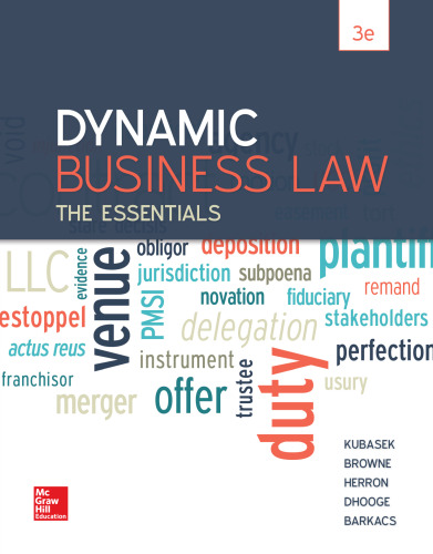 Dynamic Business Law: The Essentials, 3rd Edition