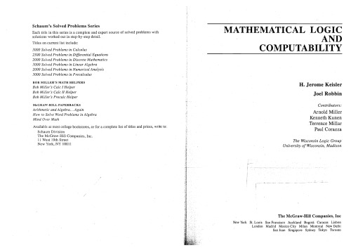 Mathematical Logic and Computability