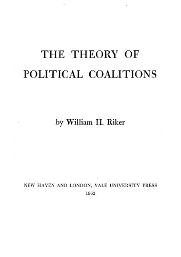 The Theory of Political Coalitions