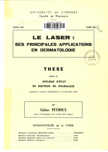 Le laser  ses principales applications en dermatologie.pdf