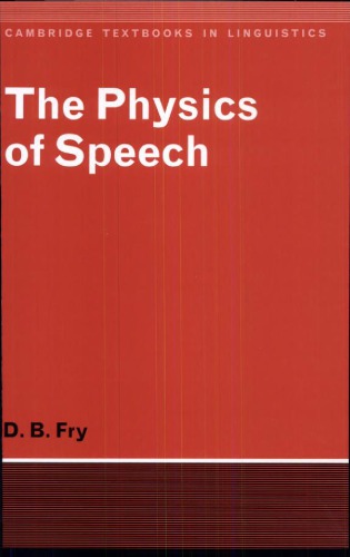 The Physics of Speech