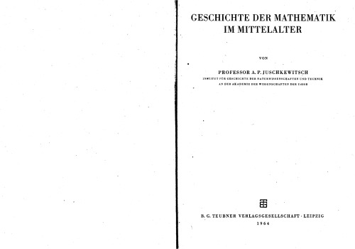 Geschichte der Mathematik im Mittelalter