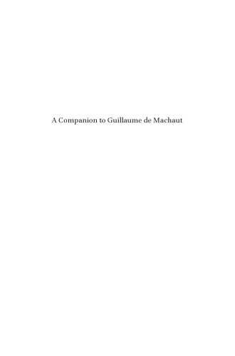 A companion to Guillaume de Machaut