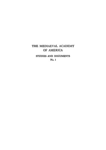 The shorter Latin poems of Master Henry of Avranches relating to England