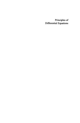 Principles of Differential Equations