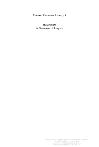 A Grammar of Lezgian