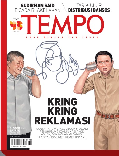 Majalah Tempo 03 Oktober 2016: Kring Kring Reklamasi