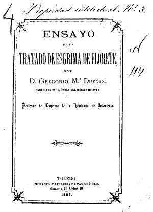 Ensayo de un Tratado de escrima de florete