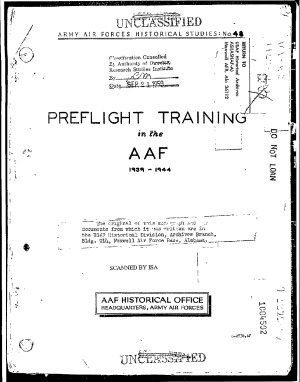 Preflight training in the AAF (1939-1944)