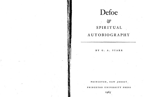 Defoe and Spiritual Autobiography