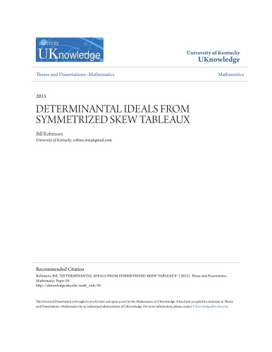 Determinantal ideals from symmetrized skew tableaux