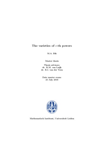 The varieties of e-th powers