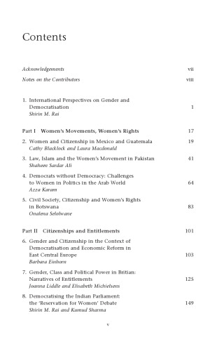 International Perspectives On Gender and Democratisation