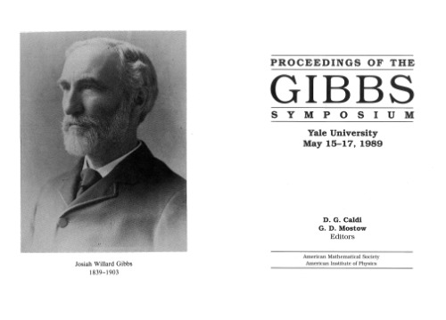 Proceedings of the Gibbs Symposium: Yale University, May 15-17, 1989