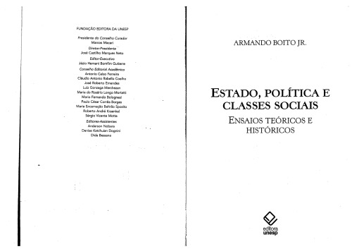 Estado, política e classes sociais: ensaios teóricos e históricos