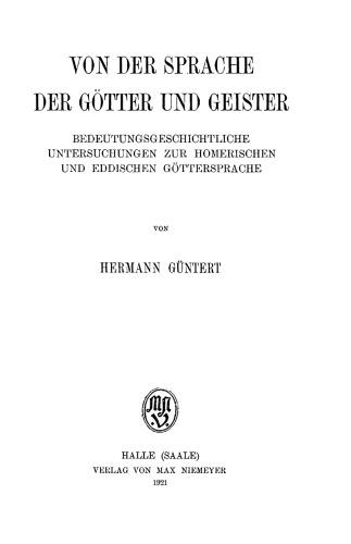 Von der Sprache der Götter und Geister