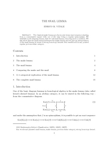 The snail lemma [expository notes]