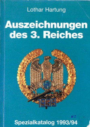 Auszeichnungen des 3. Reiches  Spezialkatalog 199394