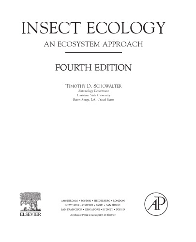 Insect Ecology. An Ecosystem Approach