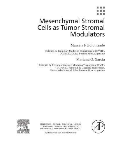 Mesenchymal Stromal Cells as Tumor Stromal Modulators