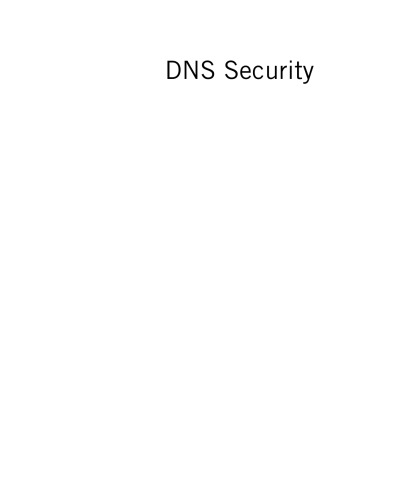 DNS Security. Defending the Domain Name System