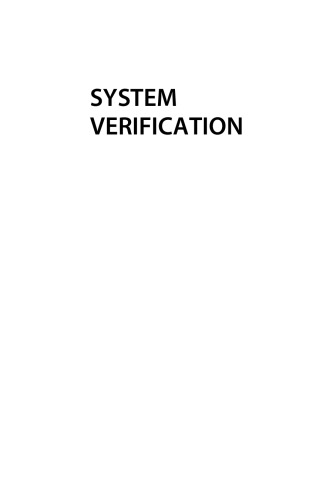 System Verification. Proving the Design Solution Satisfies the Requirements