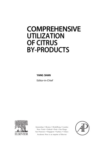 Comprehensive Utilization of Citrus By-Products