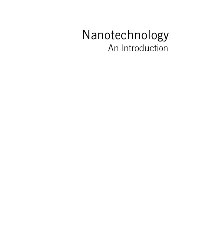 Nanotechnology. An Introduction