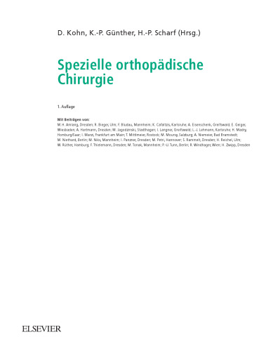 Spezielle Orthopädische Chirurgie