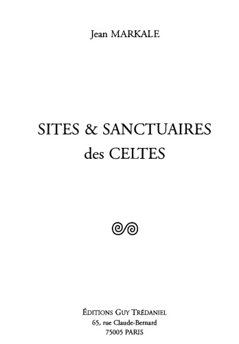 Sites et sanctuaires des celtes