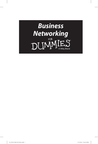 Business Networking For Dummies